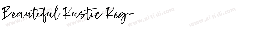 Beautiful Rustic Reg字体转换